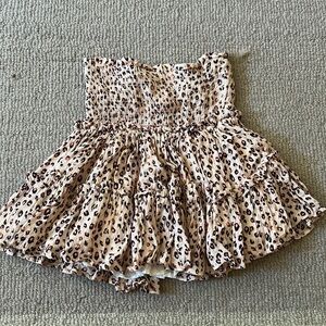 Blue Life Niko Skirt in Mini Leopard Cream Coastal Cowgirl